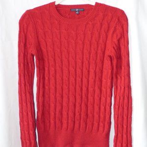 Red Cable knit Sweater size Small